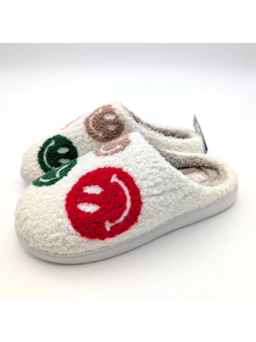 MIA Cozi Women's Smiley Platform Slippers Shoes Cream/Multi Size US7M EU37